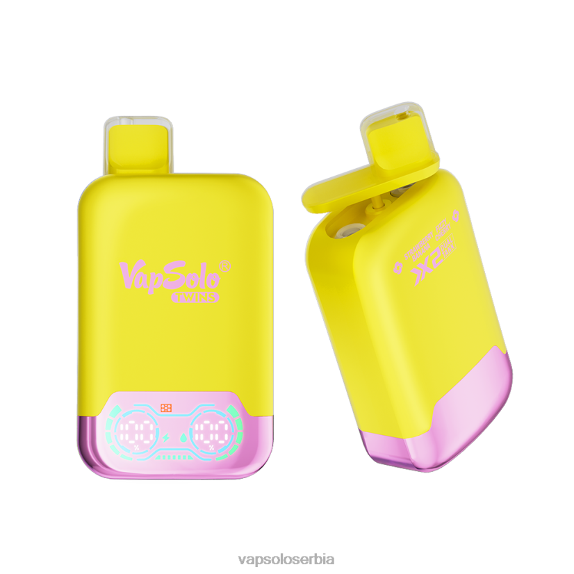VapSolo TWINS вапе за једнократну употребу јагода банана и газирана трешња 680N232 - Vapsolo Review