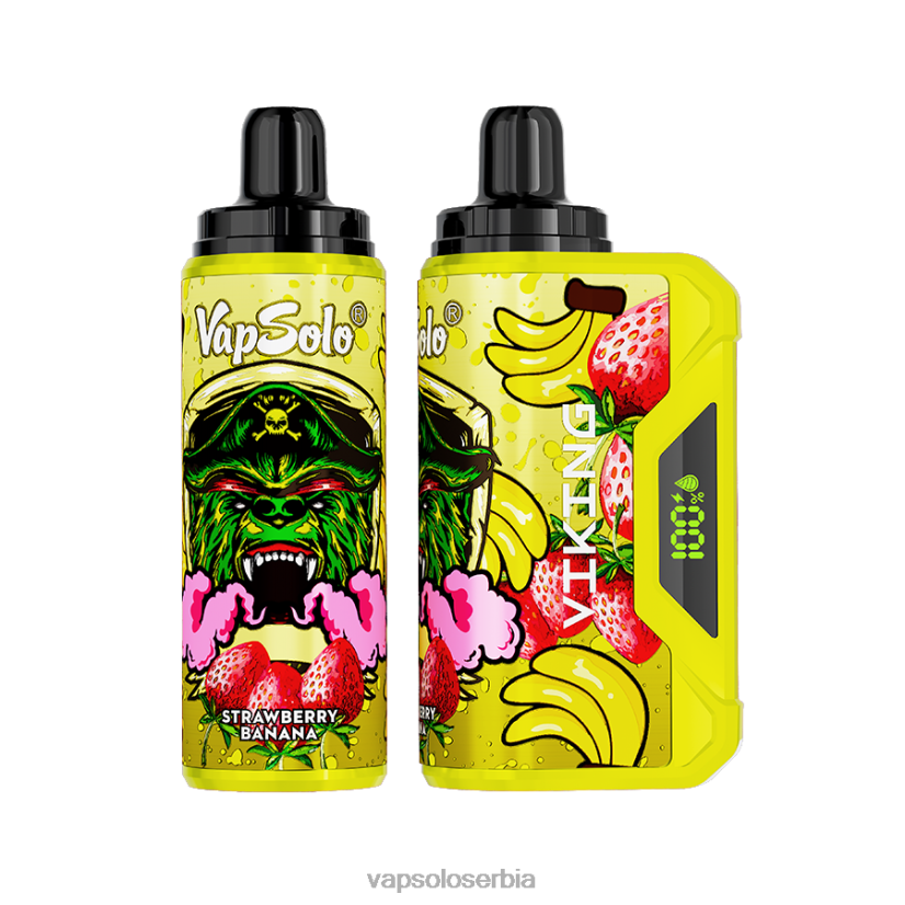 VapSolo VIKING вапе за једнократну употребу јагода банана 680N243 - Vapsolo Serbia