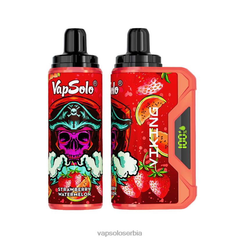 VapSolo VIKING вапе за једнократну употребу јагода лубеница 680N246 - Vapsolo Serbia